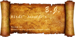 Bitó Jozafát névjegykártya